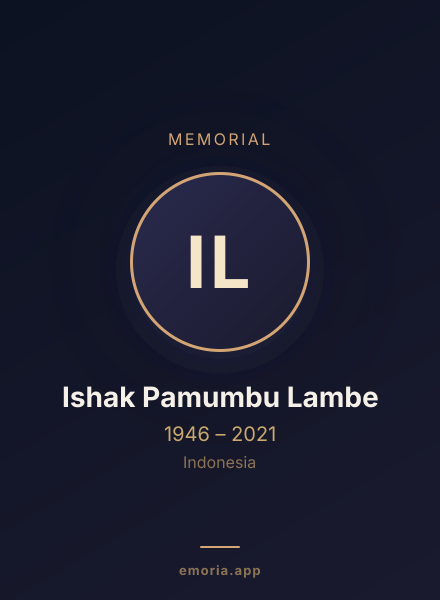 Memorial portrait of Ishak Pamumbu Lambe