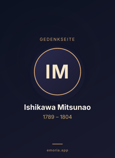 Gedenkportrait von Ishikawa Mitsunao