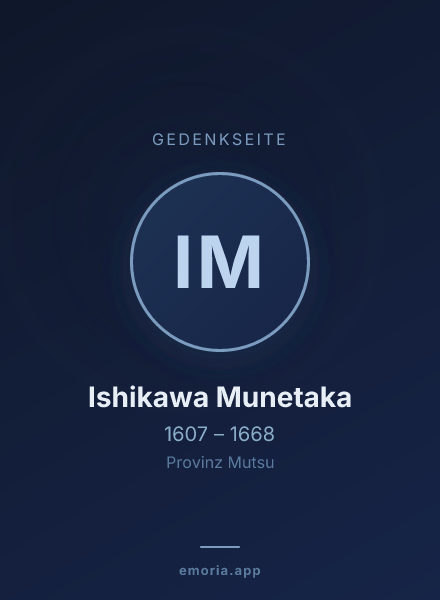 Gedenkportrait von Ishikawa Munetaka
