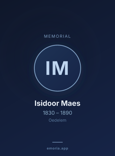 Memorial portrait of Isidoor Maes