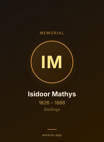 Memorial portrait of Isidoor Mathys