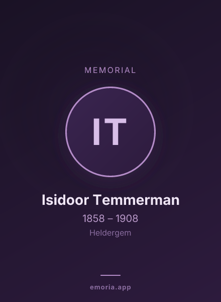 Memorial portrait of Isidoor Temmerman