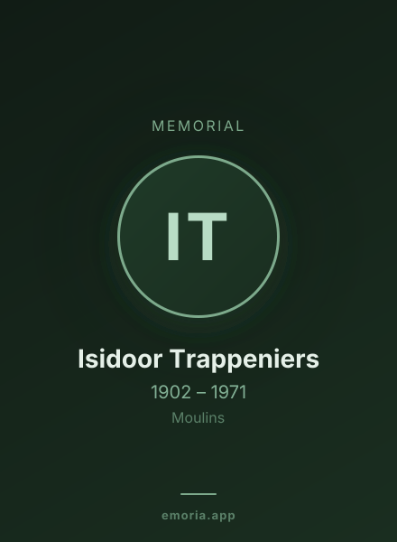 Memorial portrait of Isidoor Trappeniers