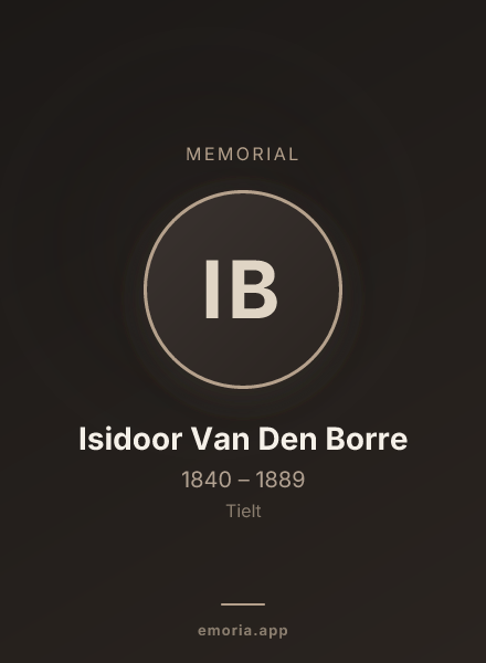 Memorial portrait of Isidoor Van Den Borre