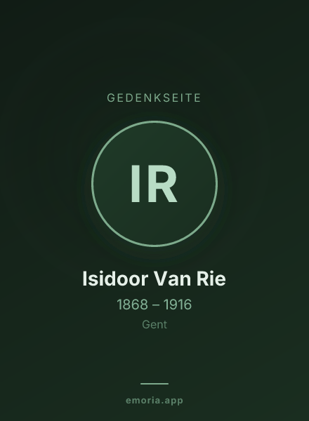 Gedenkportrait von Isidoor Van Rie