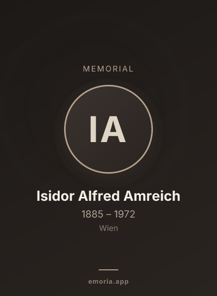 Memorial portrait of Isidor Alfred Amreich