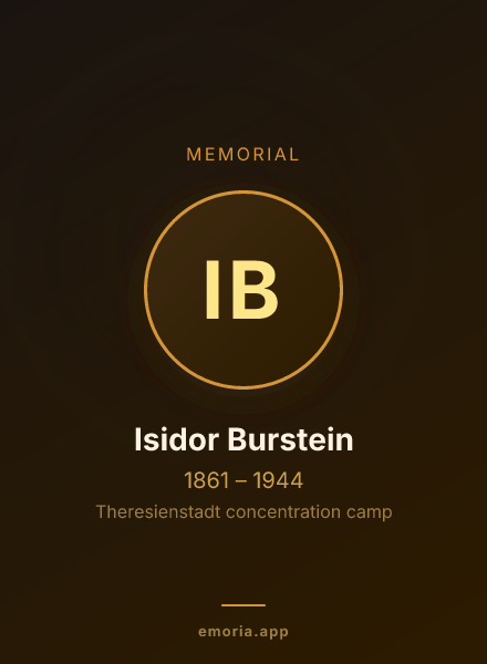 Memorial portrait of Isidor Burstein