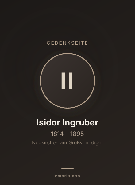 Gedenkportrait von Isidor Ingruber