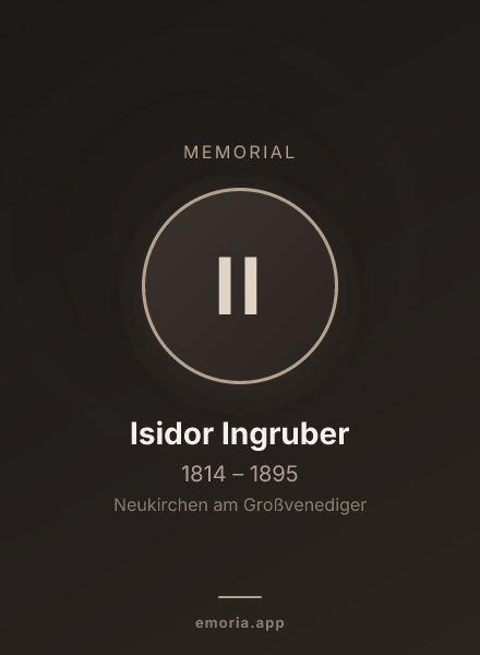 Memorial portrait of Isidor Ingruber