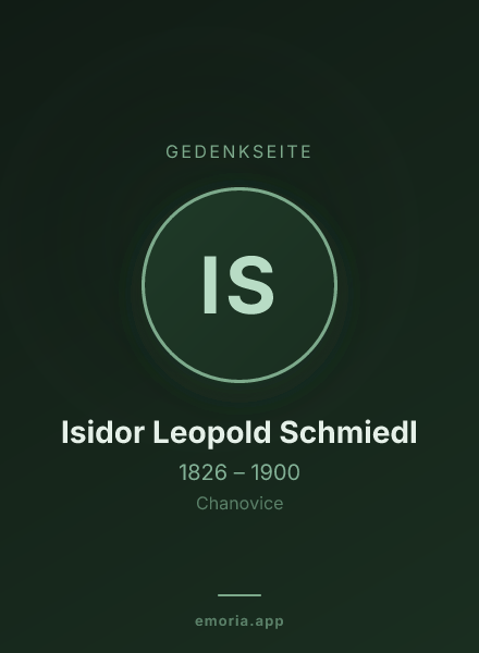 Gedenkportrait von Isidor Leopold Schmiedl