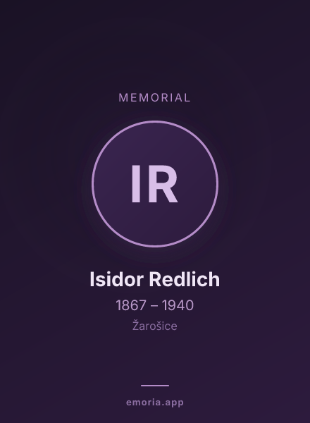 Memorial portrait of Isidor Redlich