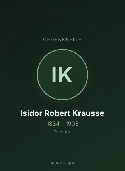 Gedenkportrait von Isidor Robert Krausse
