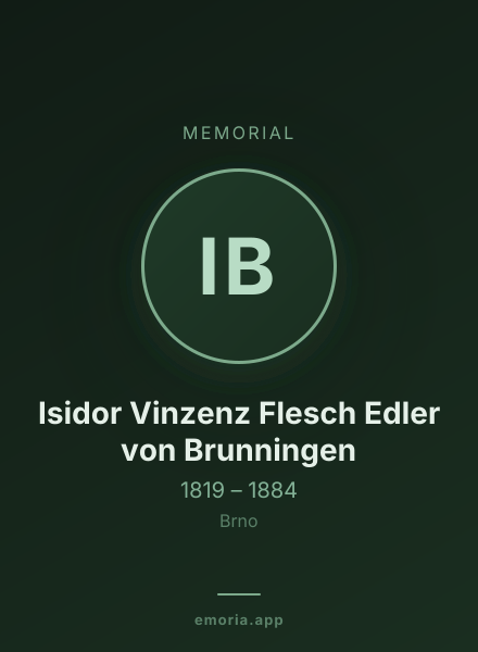 Memorial portrait of Isidor Vinzenz Flesch Edler von Brunningen