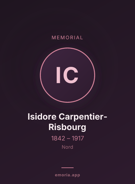 Memorial portrait of Isidore Carpentier-Risbourg