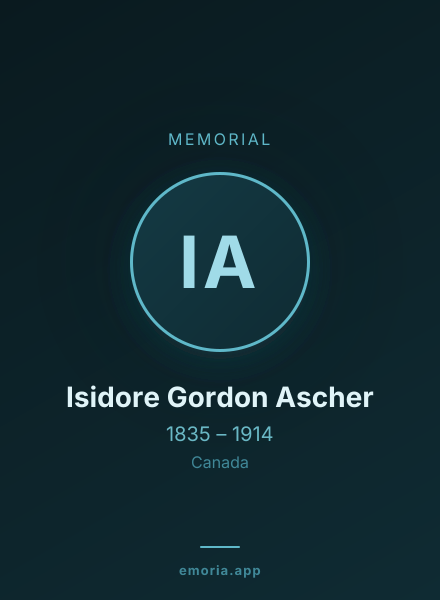 Memorial portrait of Isidore Gordon Ascher