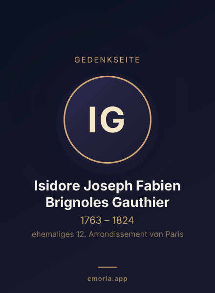 Gedenkportrait von Isidore Joseph Fabien Brignoles Gauthier