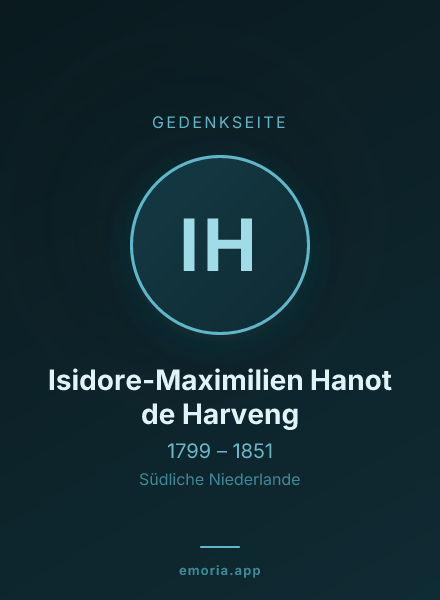 Gedenkportrait von Isidore-Maximilien Hanot de Harveng