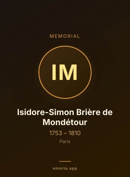 Memorial portrait of Isidore-Simon Brière de Mondétour