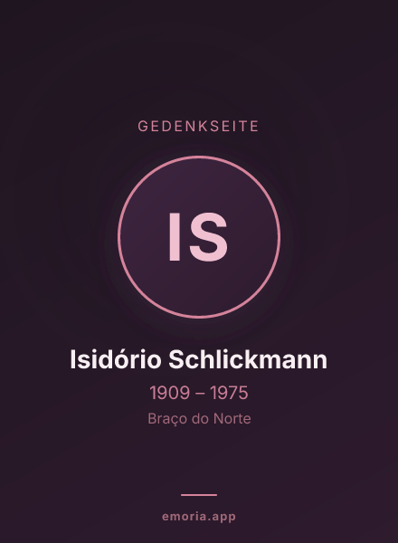 Gedenkportrait von Isidório Schlickmann