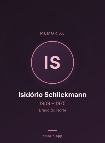Memorial portrait of Isidório Schlickmann
