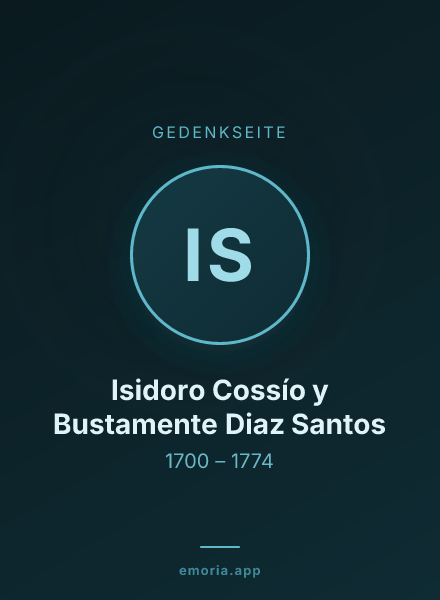 Gedenkportrait von Isidoro Cossío y Bustamente Diaz Santos