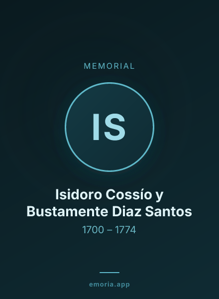 Memorial portrait of Isidoro Cossío y Bustamente Diaz Santos