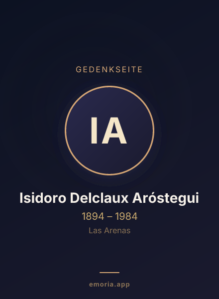 Gedenkportrait von Isidoro Delclaux Aróstegui