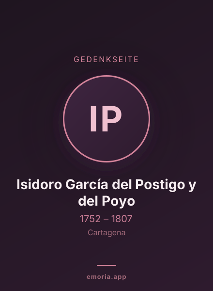 Gedenkportrait von Isidoro García del Postigo y del Poyo