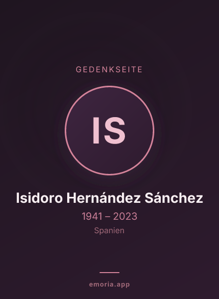 Gedenkportrait von Isidoro Hernández Sánchez