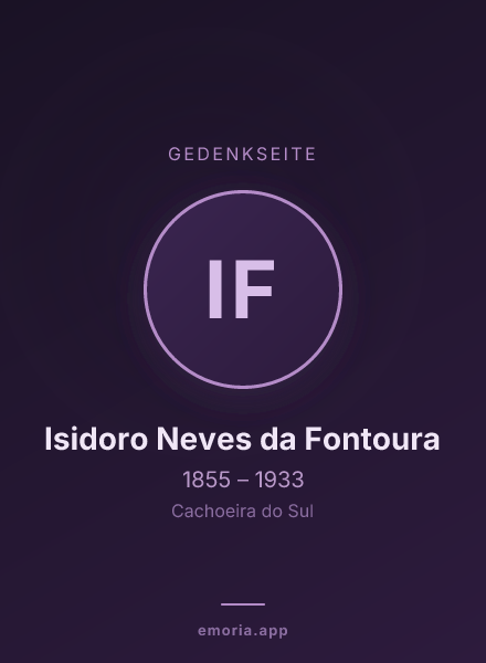 Gedenkportrait von Isidoro Neves da Fontoura