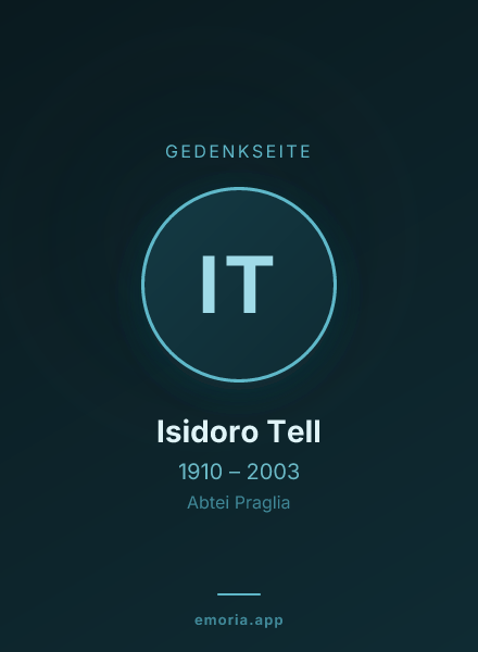 Gedenkportrait von Isidoro Tell