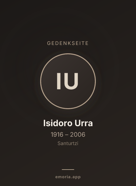 Gedenkportrait von Isidoro Urra