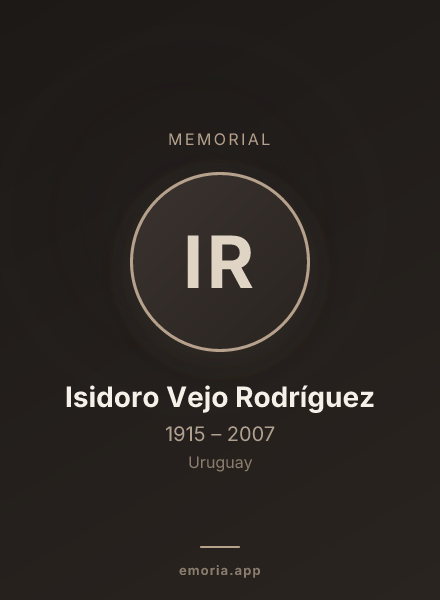 Memorial portrait of Isidoro Vejo Rodríguez