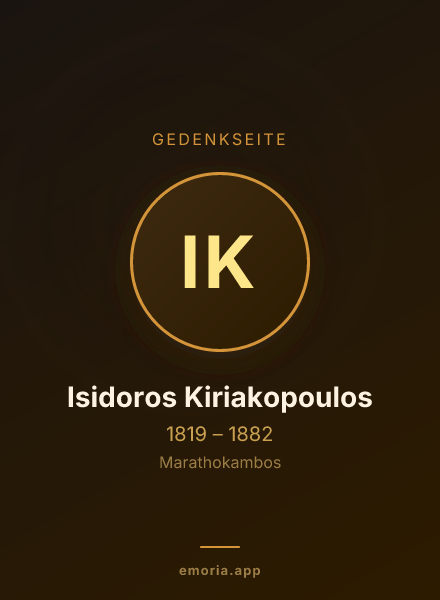 Gedenkportrait von Isidoros Kiriakopoulos