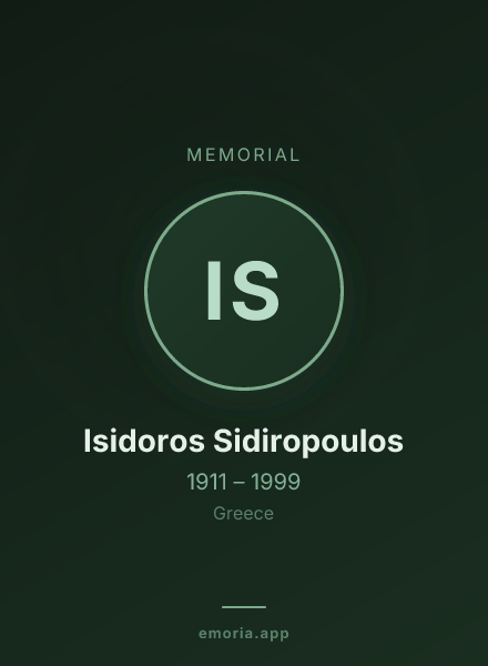 Memorial portrait of Isidoros Sidiropoulos
