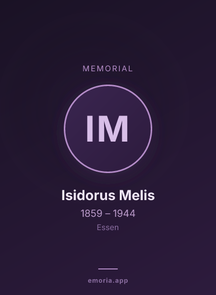 Memorial portrait of Isidorus Melis