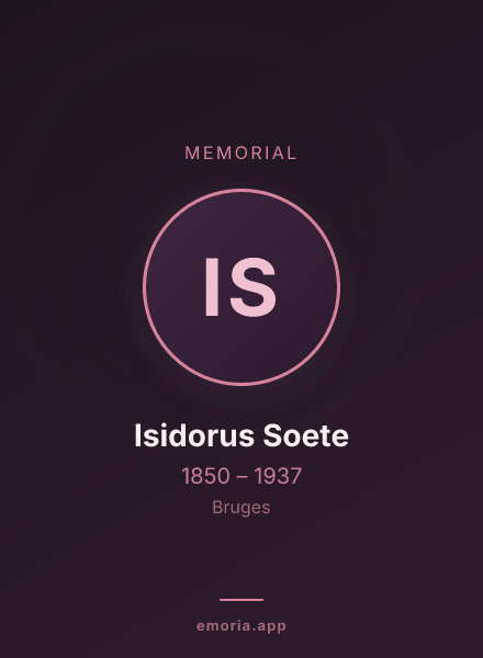 Memorial portrait of Isidorus Soete