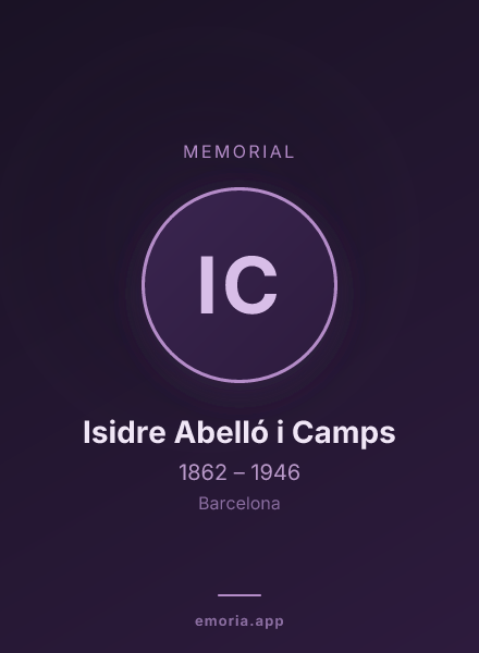 Memorial portrait of Isidre Abelló i Camps