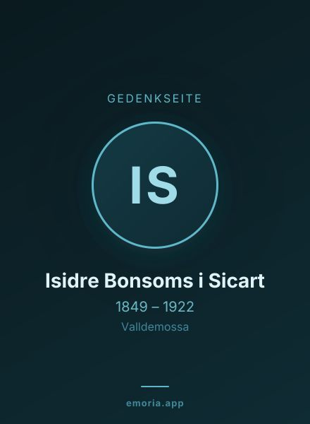 Gedenkportrait von Isidre Bonsoms i Sicart