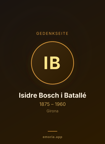 Gedenkportrait von Isidre Bosch i Batallé