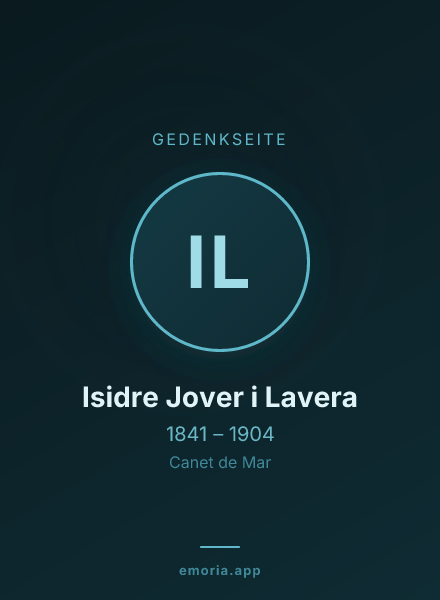 Gedenkportrait von Isidre Jover i Lavera