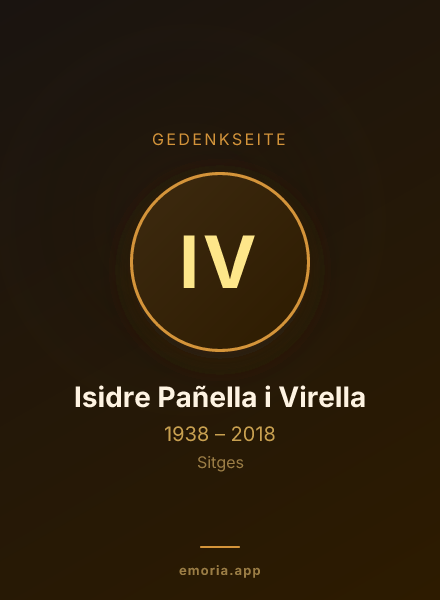 Gedenkportrait von Isidre Pañella i Virella