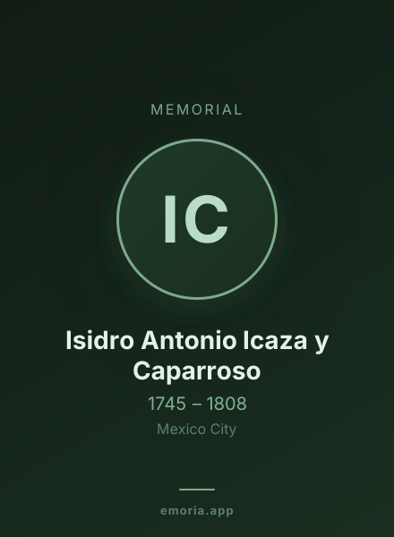 Memorial portrait of Isidro Antonio Icaza y Caparroso