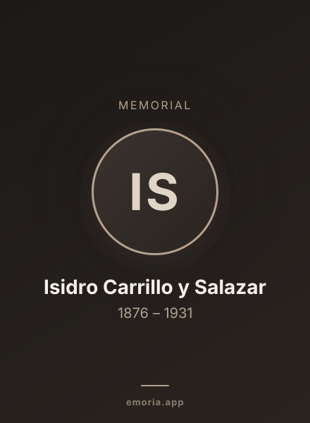 Memorial portrait of Isidro Carrillo y Salazar