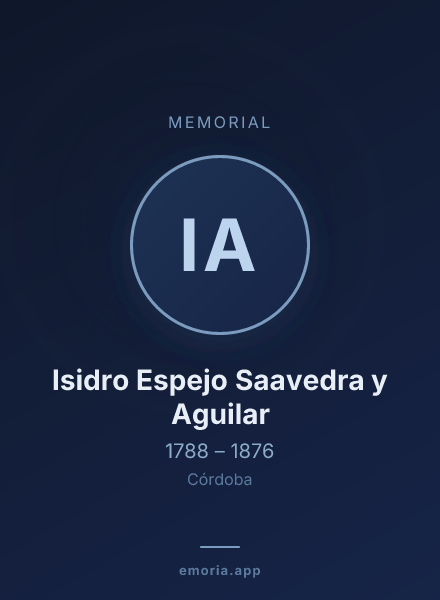 Memorial portrait of Isidro Espejo Saavedra y Aguilar