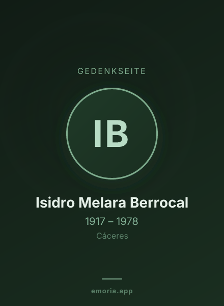 Gedenkportrait von Isidro Melara Berrocal