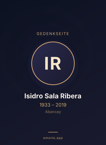 Gedenkportrait von Isidro Sala Ribera