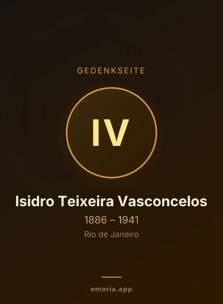 Gedenkportrait von Isidro Teixeira Vasconcelos