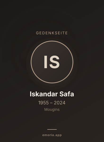 Gedenkportrait von Iskandar Safa