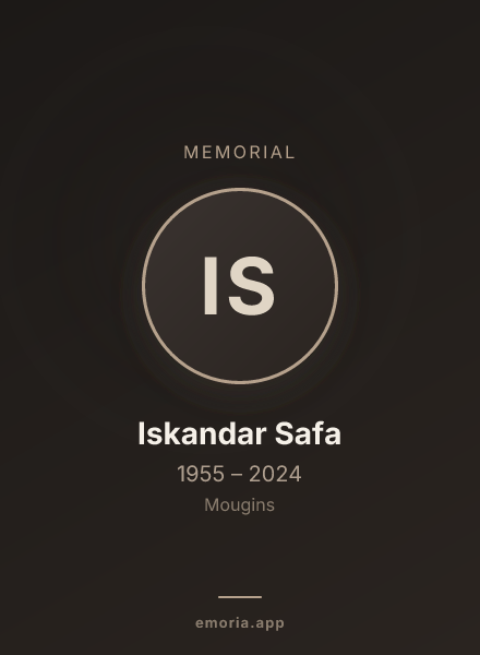 Memorial portrait of Iskandar Safa